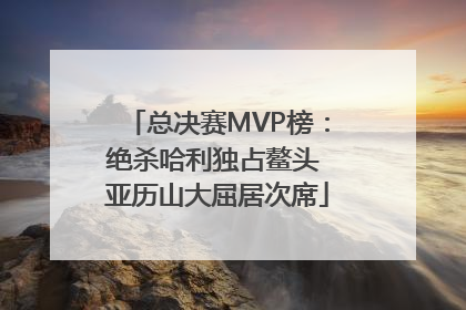总决赛MVP榜：绝杀哈利独占鳌头 亚历山大屈居次席