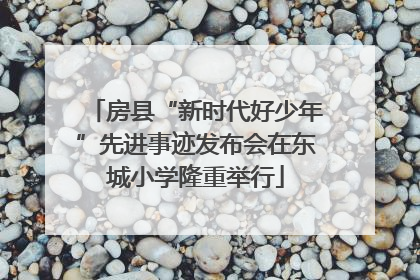 房县“新时代好少年”先进事迹发布会在东城小学隆重举行