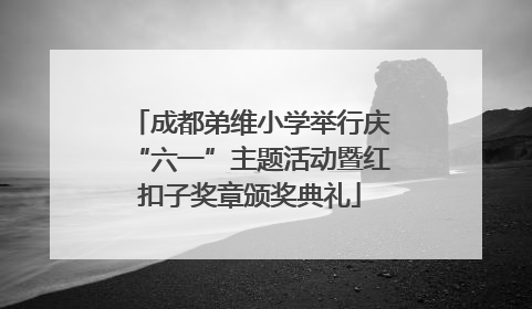 成都弟维小学举行庆“六一”主题活动暨红扣子奖章颁奖典礼