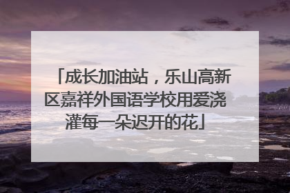 成长加油站，乐山高新区嘉祥外国语学校用爱浇灌每一朵迟开的花