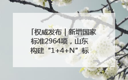 权威发布｜新增国家标准2964项，山东构建“1+4+N”标准化创新发展新格局