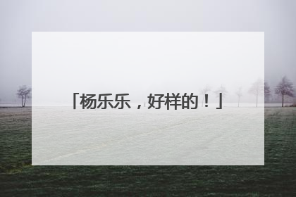杨乐乐，好样的！