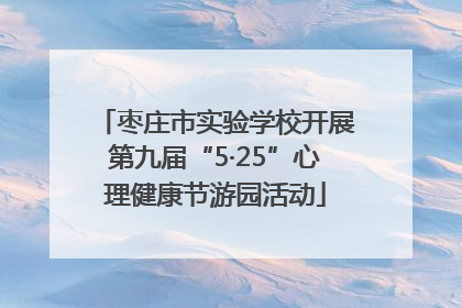 枣庄市实验学校开展第九届“5·25”心理健康节游园活动
