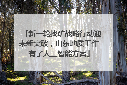 新一轮找矿战略行动迎来新突破，山东地质工作有了人工智能方案