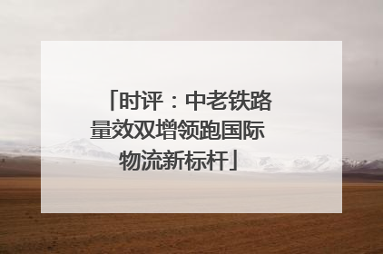 时评：中老铁路量效双增领跑国际物流新标杆