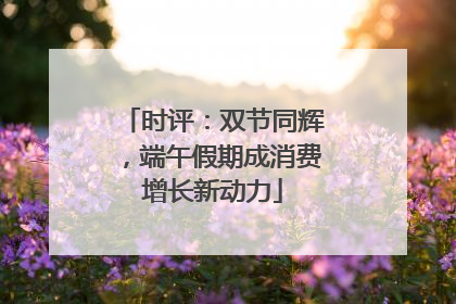 时评：双节同辉，端午假期成消费增长新动力