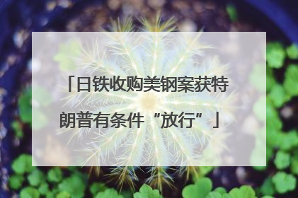 日铁收购美钢案获特朗普有条件“放行”