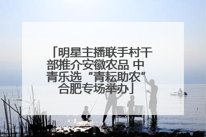 明星主播联手村干部推介安徽农品 中青乐选“青耘助农”合肥专场举办