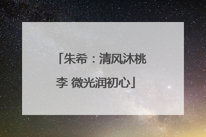 朱希：清风沐桃李 微光润初心