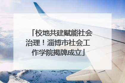 校地共建赋能社会治理！淄博市社会工作学院揭牌成立