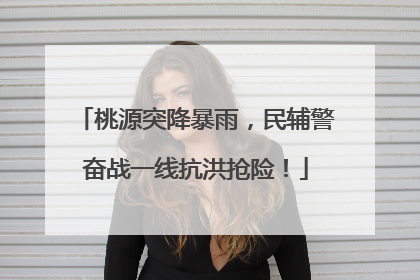 桃源突降暴雨，民辅警奋战一线抗洪抢险！