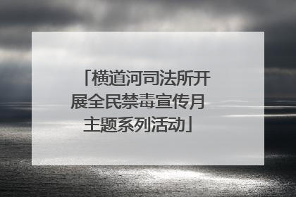 横道河司法所开展全民禁毒宣传月主题系列活动