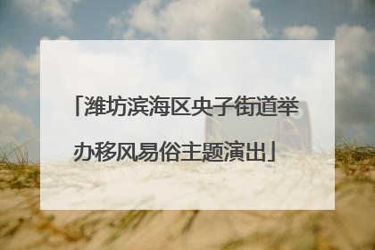 潍坊滨海区央子街道举办移风易俗主题演出
