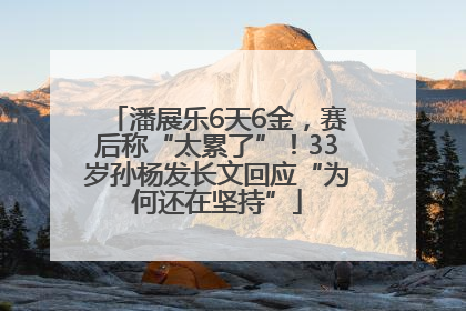 潘展乐6天6金，赛后称“太累了”！33岁孙杨发长文回应“为何还在坚持”