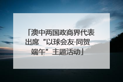 澳中两国政商界代表出席“以球会友·同贺端午”主题活动