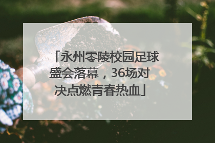 永州零陵校园足球盛会落幕，36场对决点燃青春热血