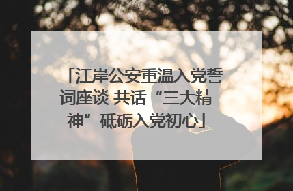 江岸公安重温入党誓词座谈 共话“三大精神”砥砺入党初心