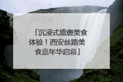 沉浸式盛唐美食体验！西安丝路美食嘉年华启幕