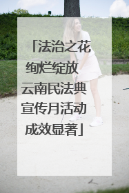 法治之花绚烂绽放 云南民法典宣传月活动成效显著