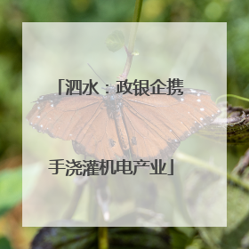 泗水：政银企携手浇灌机电产业