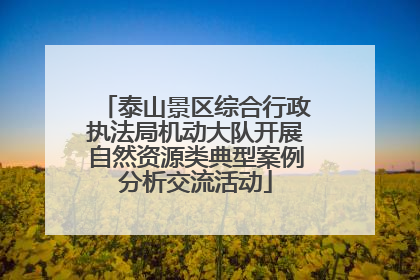 泰山景区综合行政执法局机动大队开展自然资源类典型案例分析交流活动