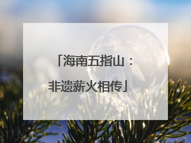 海南五指山：非遗薪火相传