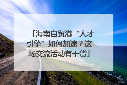 海南自贸港“人才引擎”如何加速？这场交流活动有干货