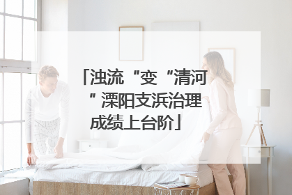 浊流“变“清河“ 溧阳支浜治理成绩上台阶