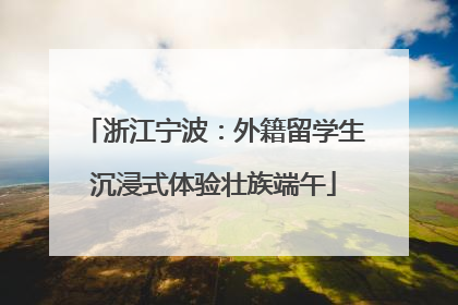 浙江宁波：外籍留学生沉浸式体验壮族端午