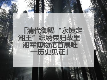 清代御赐“永镇定湘王”织绣荣归故里 湘军博物馆首展唯一历史见证