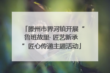 滕州市界河镇开展“鲁班故里· 匠艺新承”匠心传递主题活动