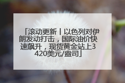 滚动更新丨以色列对伊朗发动打击，国际油价快速飙升，现货黄金站上3420美元/盎司