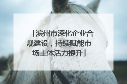 滨州市深化企业合规建设，持续赋能市场主体活力提升
