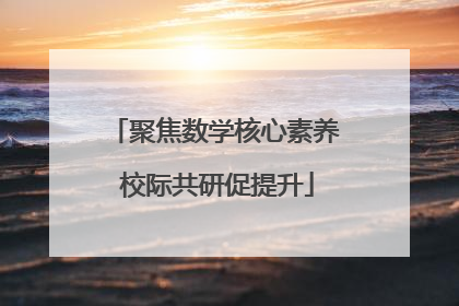 聚焦数学核心素养 校际共研促提升