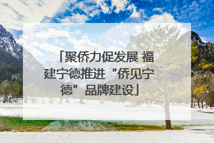 聚侨力促发展 福建宁德推进“侨见宁德”品牌建设