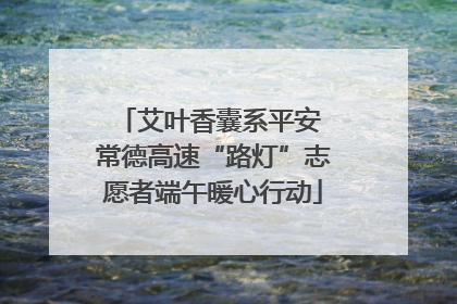 艾叶香囊系平安 常德高速“路灯”志愿者端午暖心行动