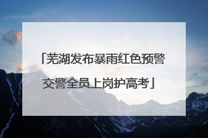 芜湖发布暴雨红色预警 交警全员上岗护高考