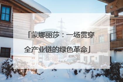 蒙娜丽莎：一场贯穿全产业链的绿色革命