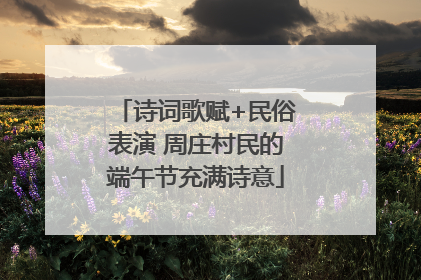 诗词歌赋+民俗表演 周庄村民的端午节充满诗意