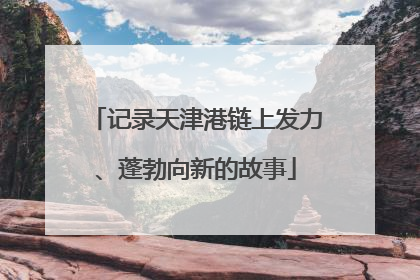记录天津港链上发力、蓬勃向新的故事