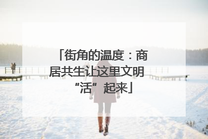街角的温度：商居共生让这里文明“活”起来