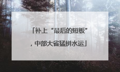 补上“最后的短板”，中部大省猛拼水运