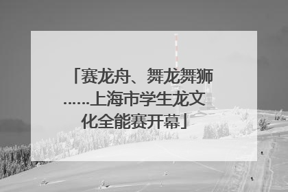 赛龙舟、舞龙舞狮……上海市学生龙文化全能赛开幕