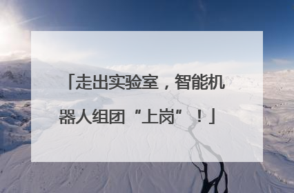 走出实验室，智能机器人组团“上岗”！