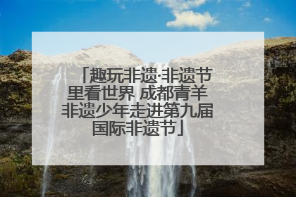 趣玩非遗·非遗节里看世界 成都青羊非遗少年走进第九届国际非遗节