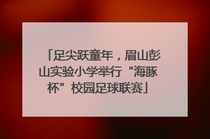 足尖跃童年，眉山彭山实验小学举行“海豚杯”校园足球联赛