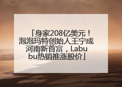 身家208亿美元！泡泡玛特创始人王宁成河南新首富，Labubu热销推涨股价