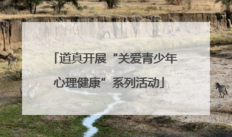 道真开展“关爱青少年心理健康”系列活动