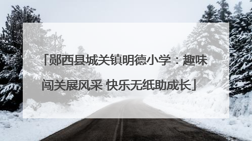 郧西县城关镇明德小学：趣味闯关展风采 快乐无纸助成长