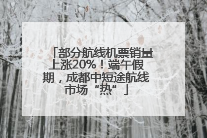 部分航线机票销量上涨20%！端午假期，成都中短途航线市场“热”
